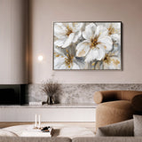Floral 848 Canvas Art 60 x 40 cm / Black