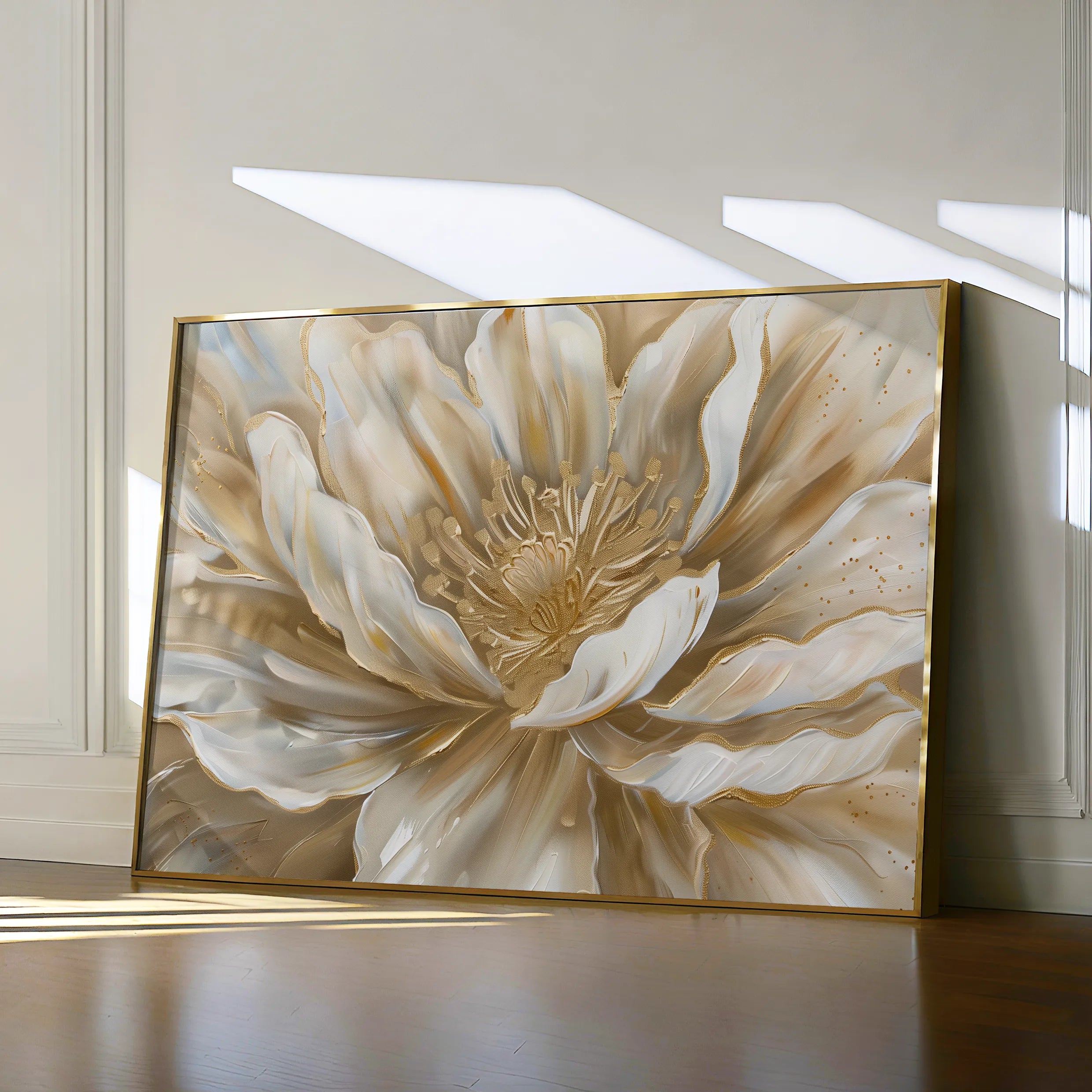 Floral 849 Canvas Art 60 x 40 cm / Black