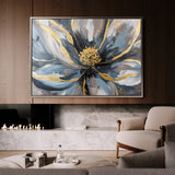 Floral 850 Canvas Art 60 x 40 cm / Black