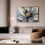 Floral 850 Canvas Art 60 x 40 cm / Black