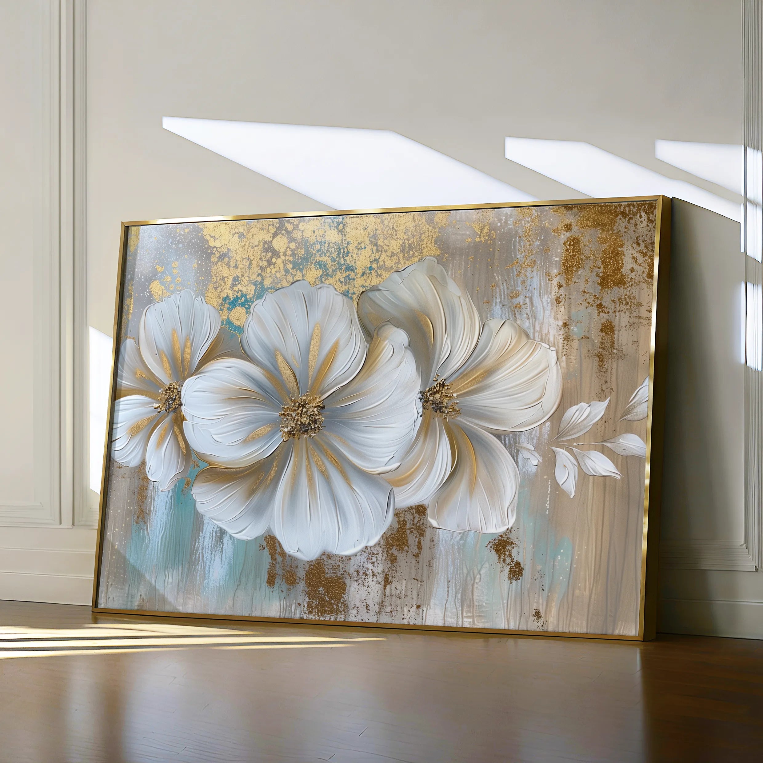 Floral 851 Canvas Art 60 x 40 cm / Black