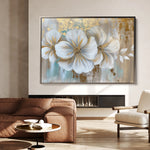 Floral 851 Canvas Art 60 x 40 cm / Black