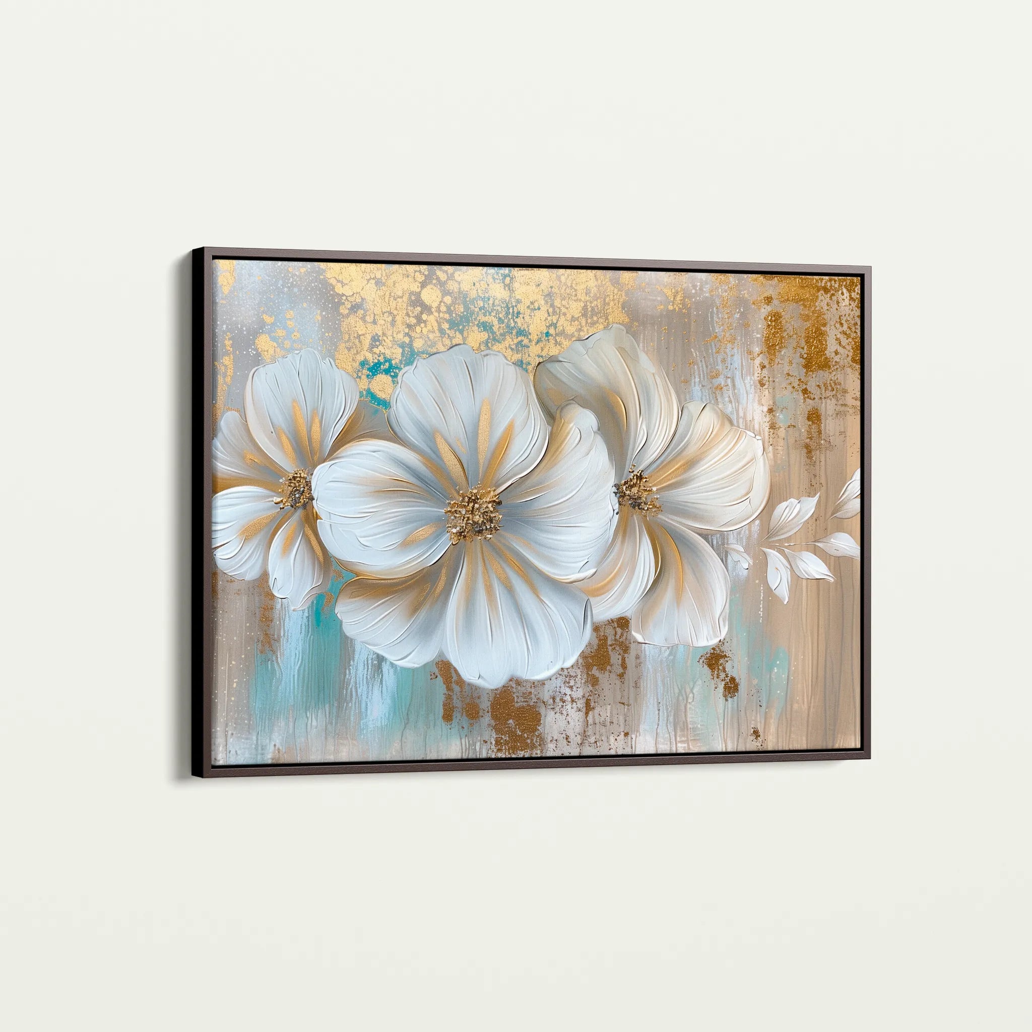 Floral 851 Canvas Art 60 x 40 cm / Black