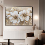 Floral 852 Canvas Art 60 x 40 cm / Black