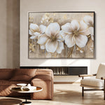 Floral 852 Canvas Art 60 x 40 cm / Black
