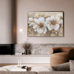 Floral 852 Canvas Art 60 x 40 cm / Black