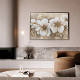 Floral 852 Canvas Art 60 x 40 cm / Black