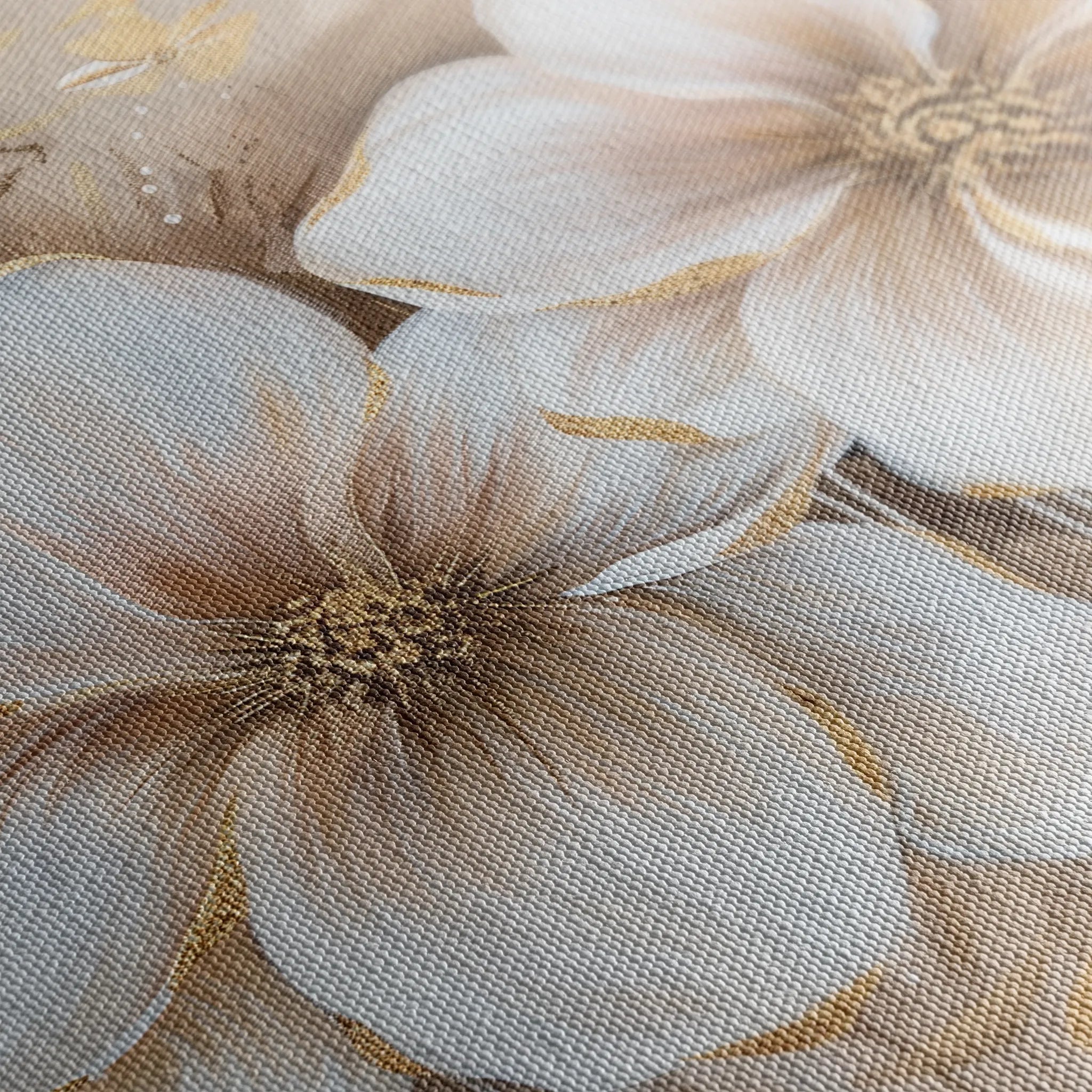 Floral 852 Canvas Art 60 x 40 cm / Black