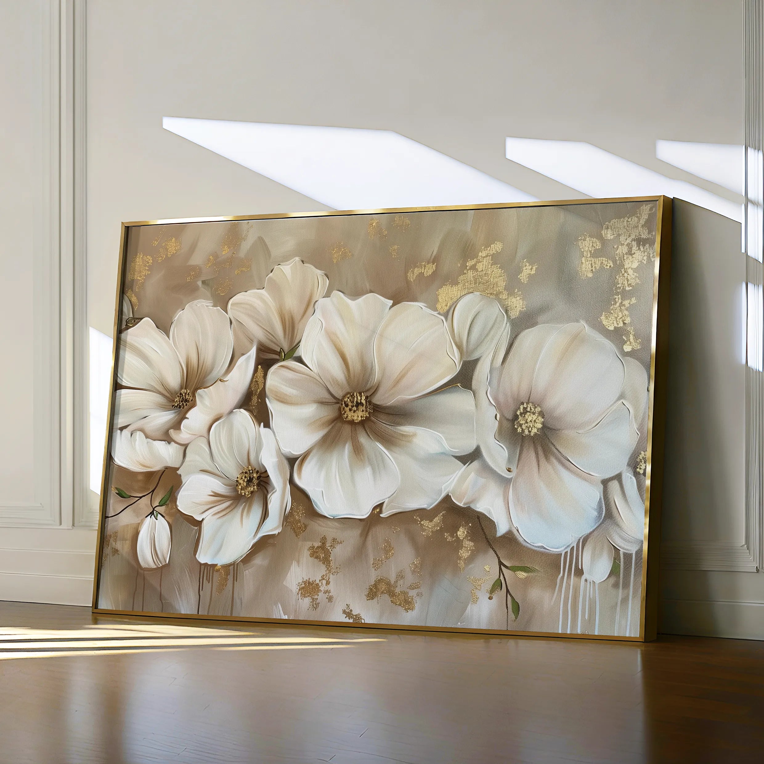 Floral 853 Canvas Art 60 x 40 cm / Black