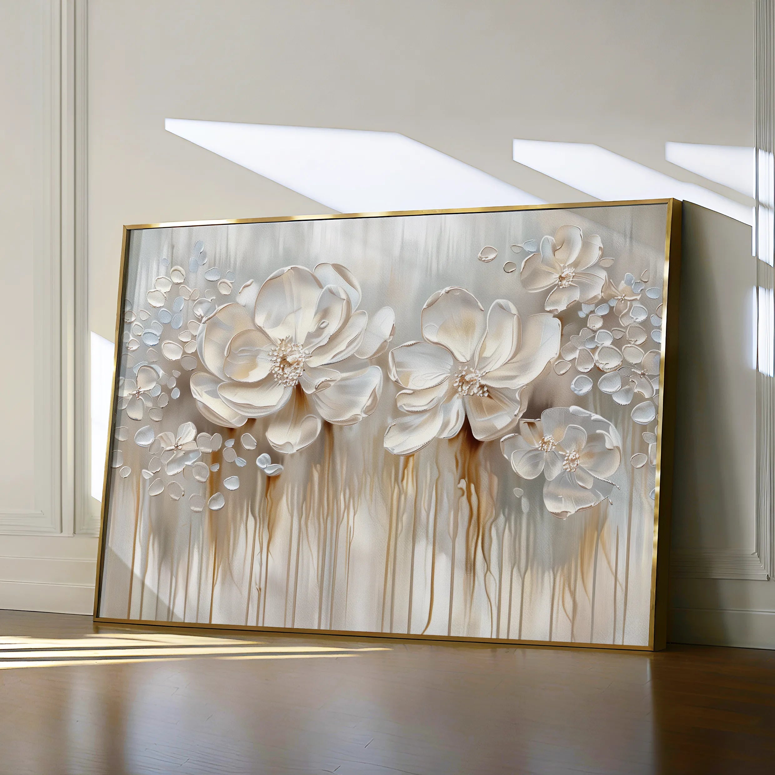 Floral 855 Canvas Art 60 x 40 cm / Black
