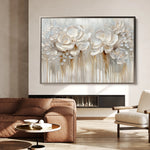 Floral 855 Canvas Art 60 x 40 cm / Black