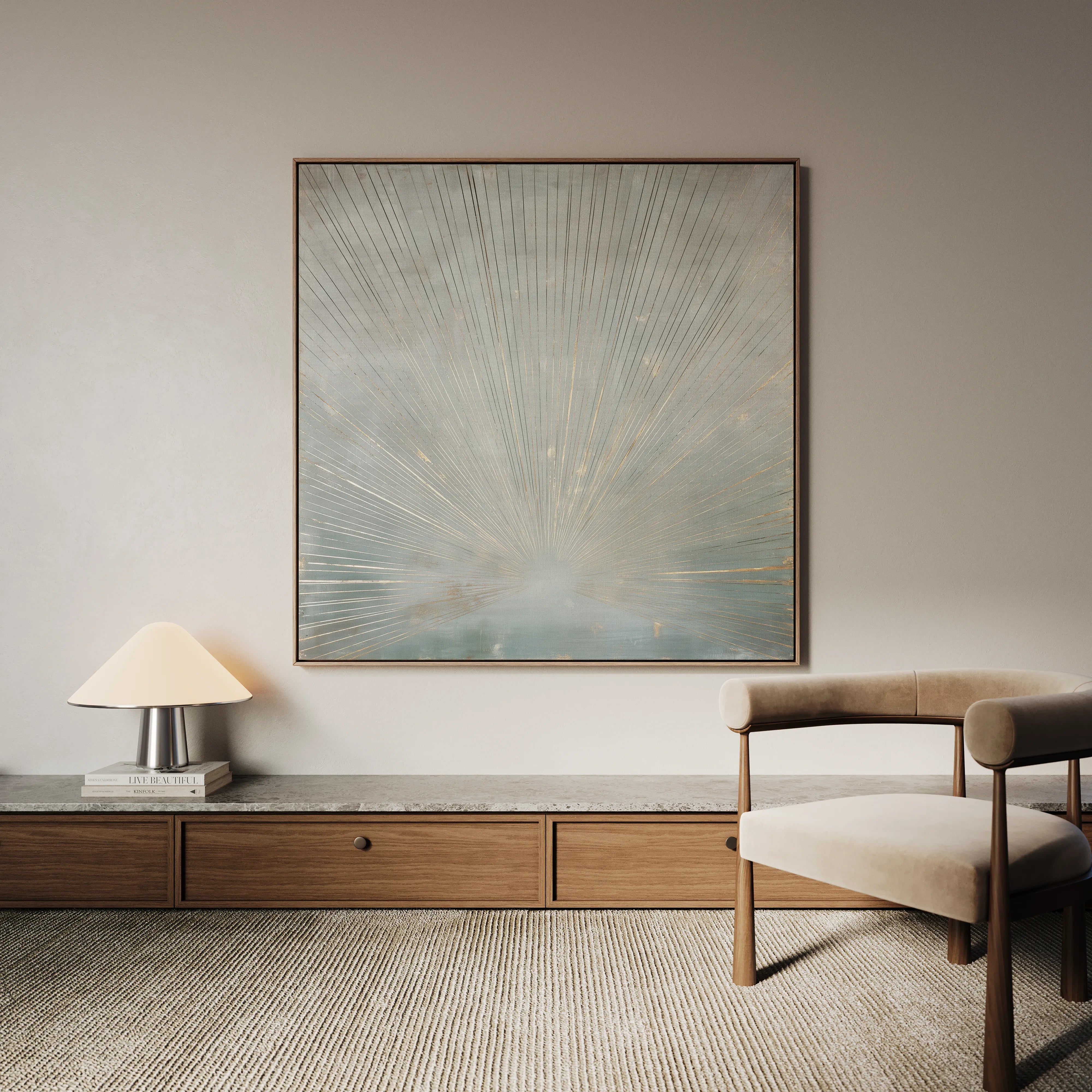 Abstract 856 Canvas Art 60 x 60 cm / Black