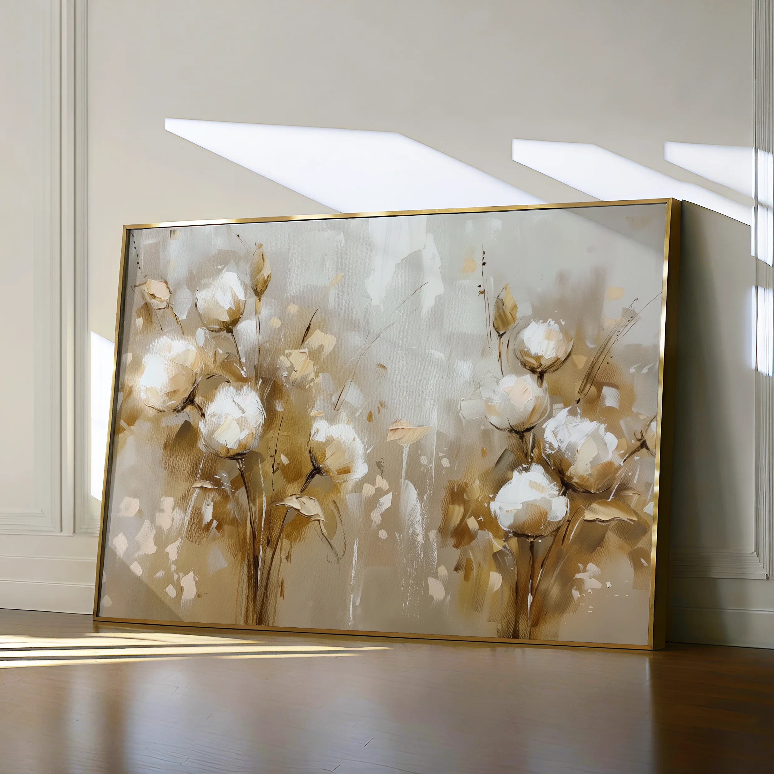 Floral 856 Canvas Art 60 x 40 cm / Black