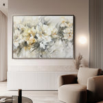 Floral 857 Canvas Art 60 x 40 cm / Black