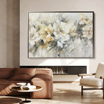 Floral 857 Canvas Art 60 x 40 cm / Black
