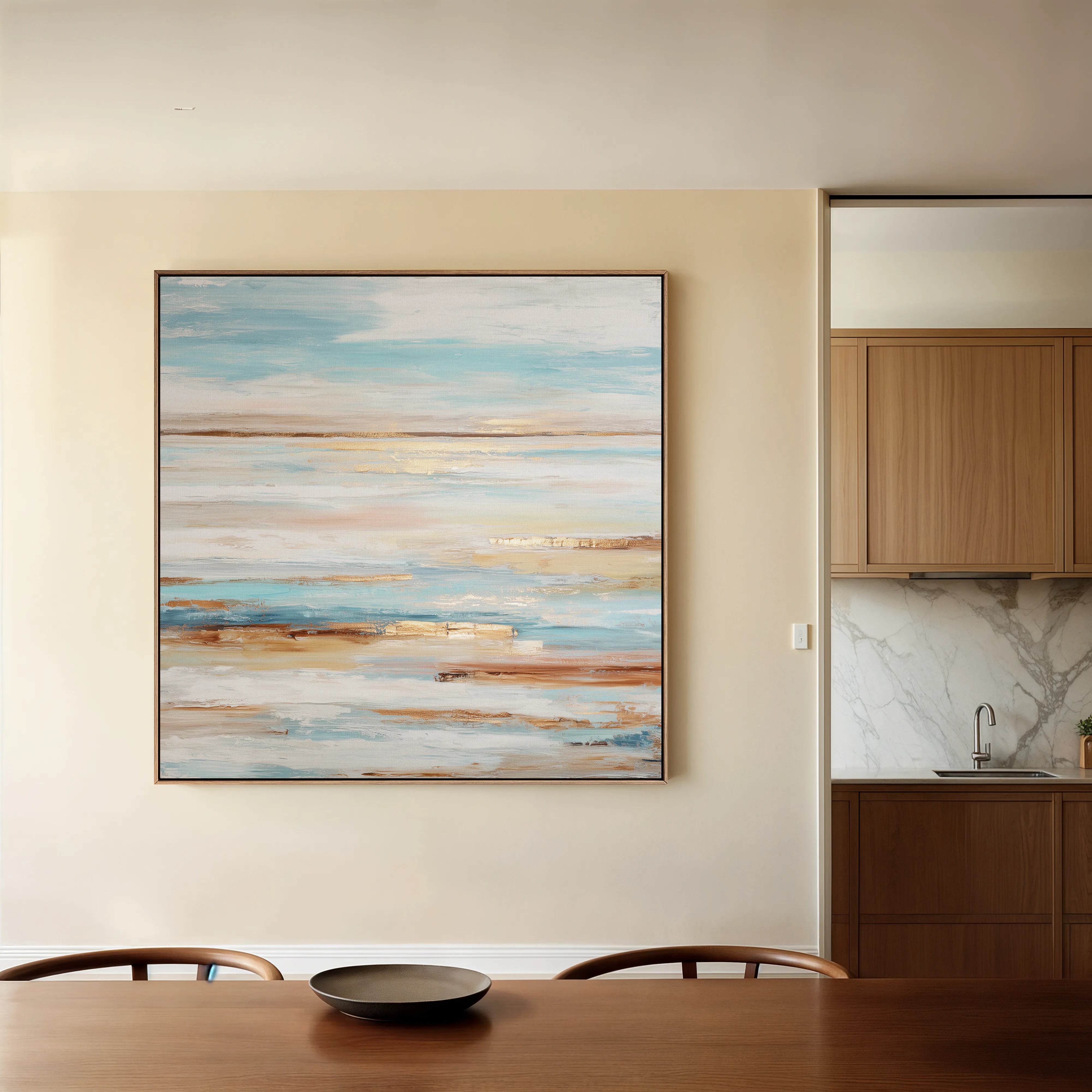 Abstract 858 Canvas Art 60 x 60 cm / Black