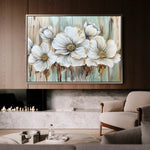 Floral 858 Canvas Art 60 x 40 cm / Black