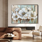 Floral 858 Canvas Art 60 x 40 cm / Black