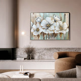 Floral 858 Canvas Art 60 x 40 cm / Black