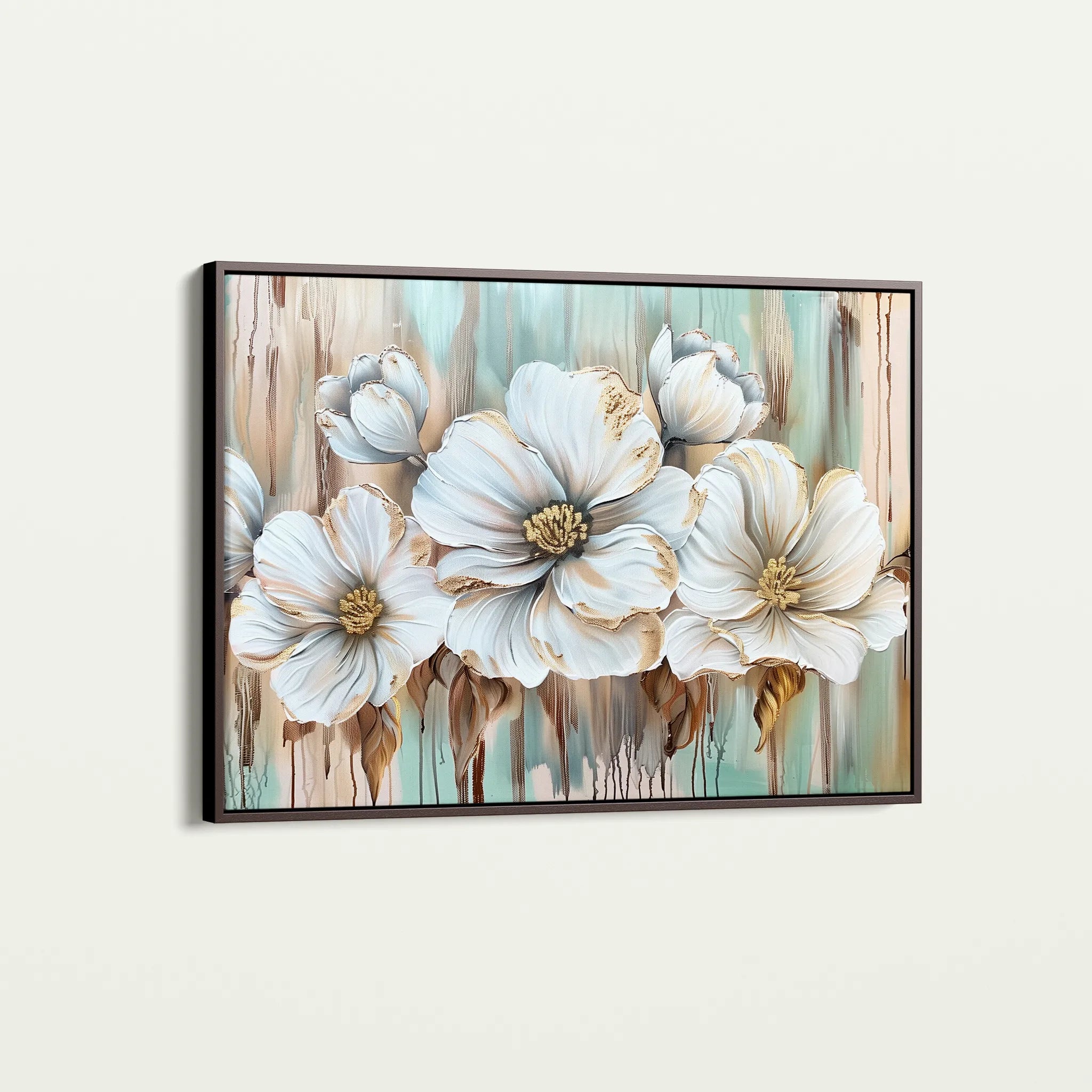 Floral 858 Canvas Art 60 x 40 cm / Black