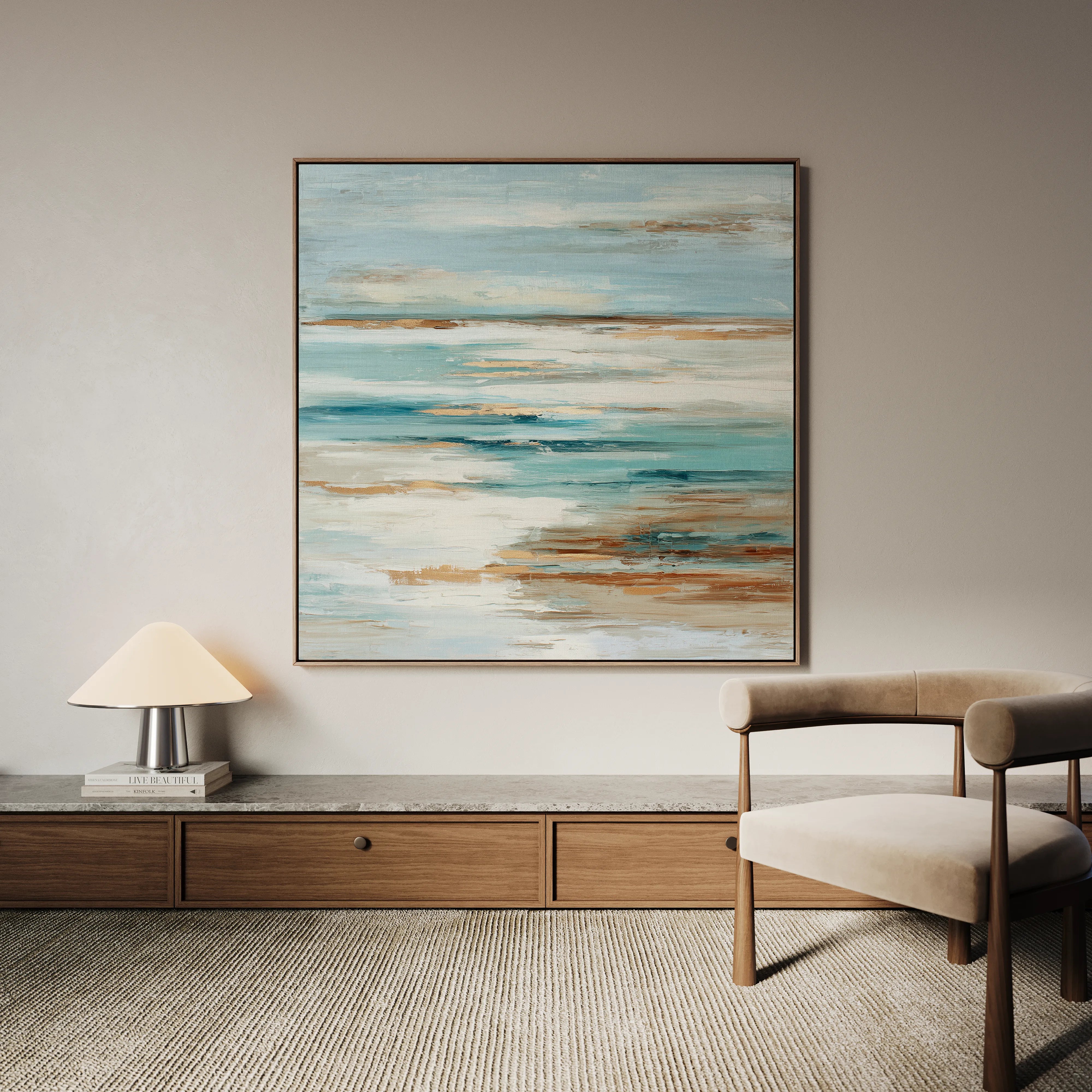 Abstract 859 Canvas Art 60 x 60 cm / Black
