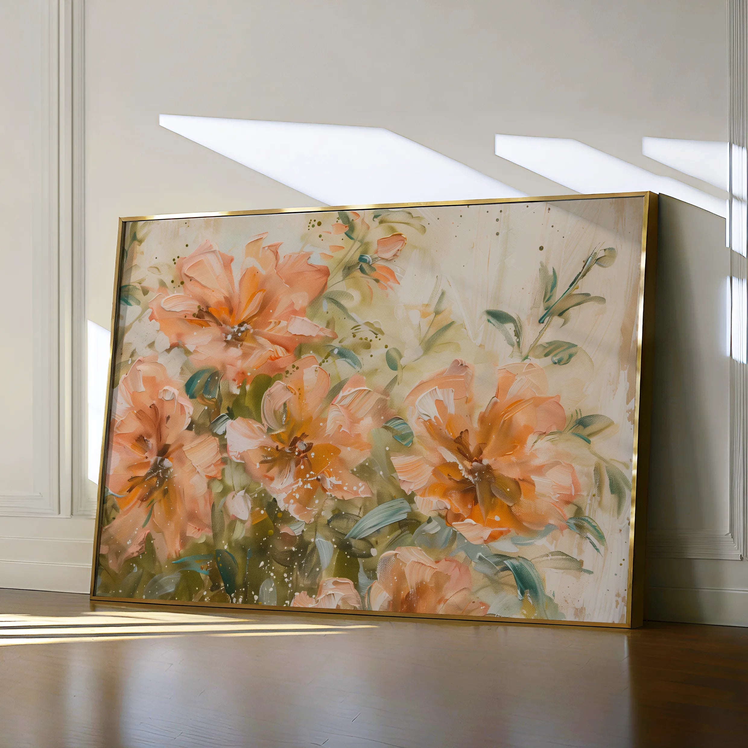 Floral 859 Canvas Art 60 x 40 cm / Black