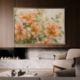 Floral 859 Canvas Art 60 x 40 cm / Black