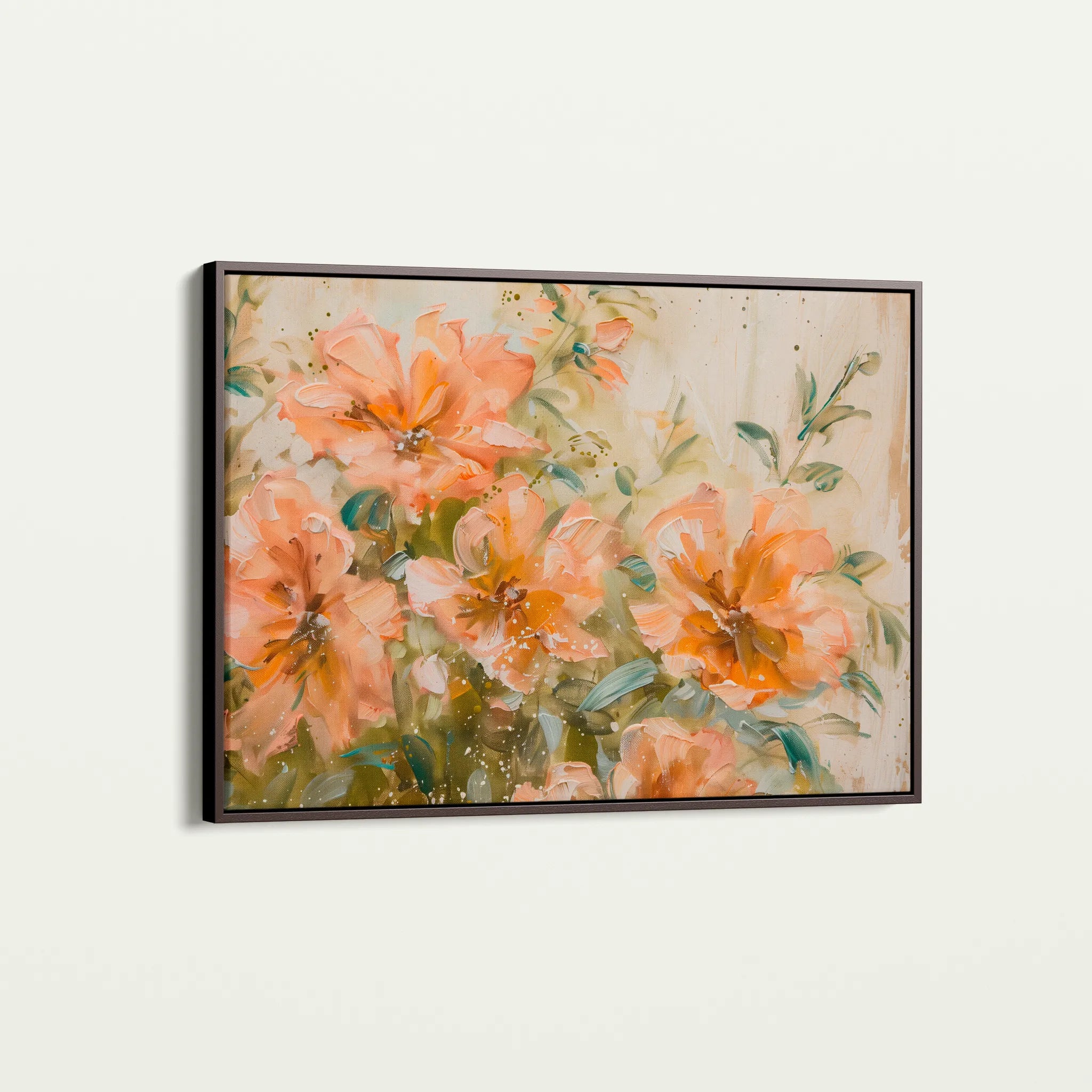 Floral 859 Canvas Art 60 x 40 cm / Black
