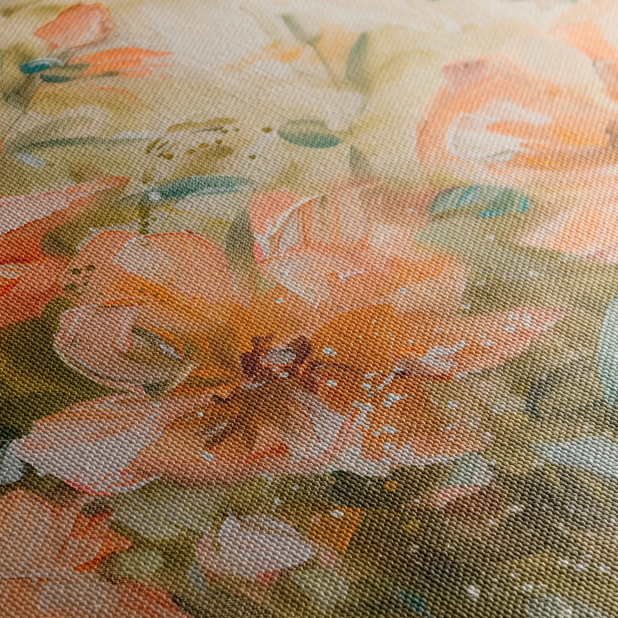Floral 859 Canvas Art 60 x 40 cm / Black