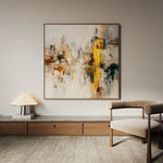 Abstract 860 Canvas Art 60 x 60 cm / Black
