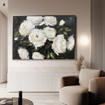 Floral 860 Canvas Art 60 x 40 cm / Black