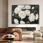 Floral 860 Canvas Art 60 x 40 cm / Black