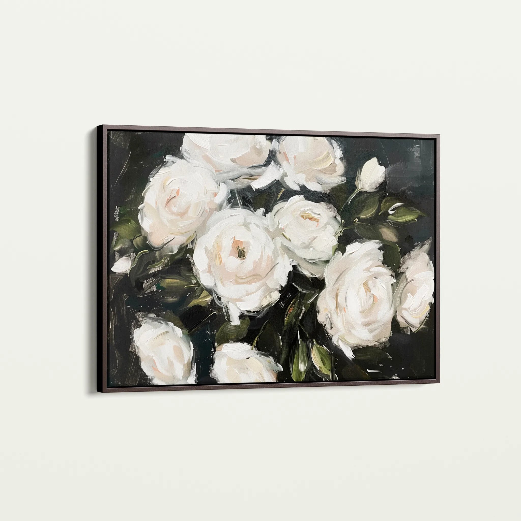 Floral 860 Canvas Art 60 x 40 cm / Black
