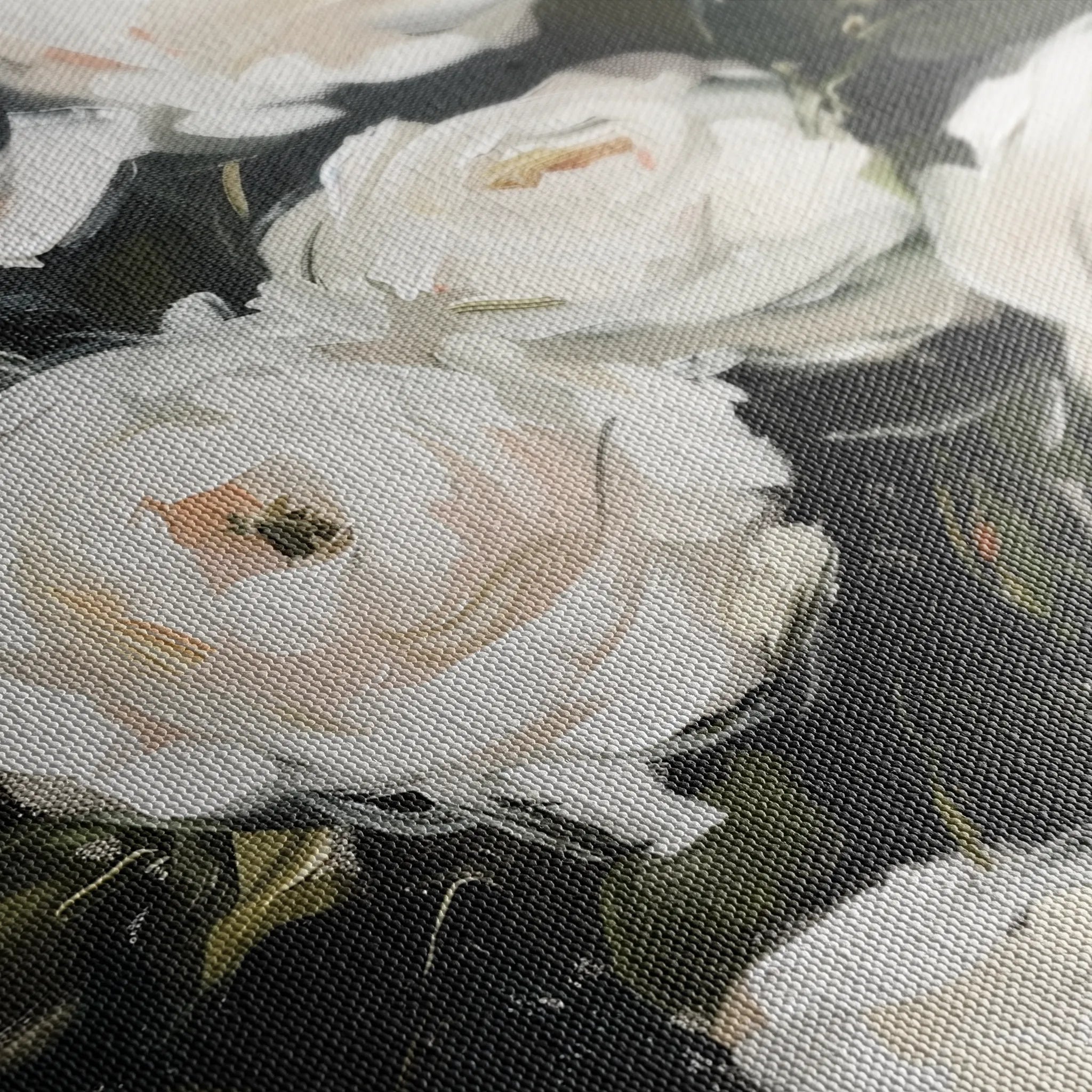 Floral 860 Canvas Art 60 x 40 cm / Black