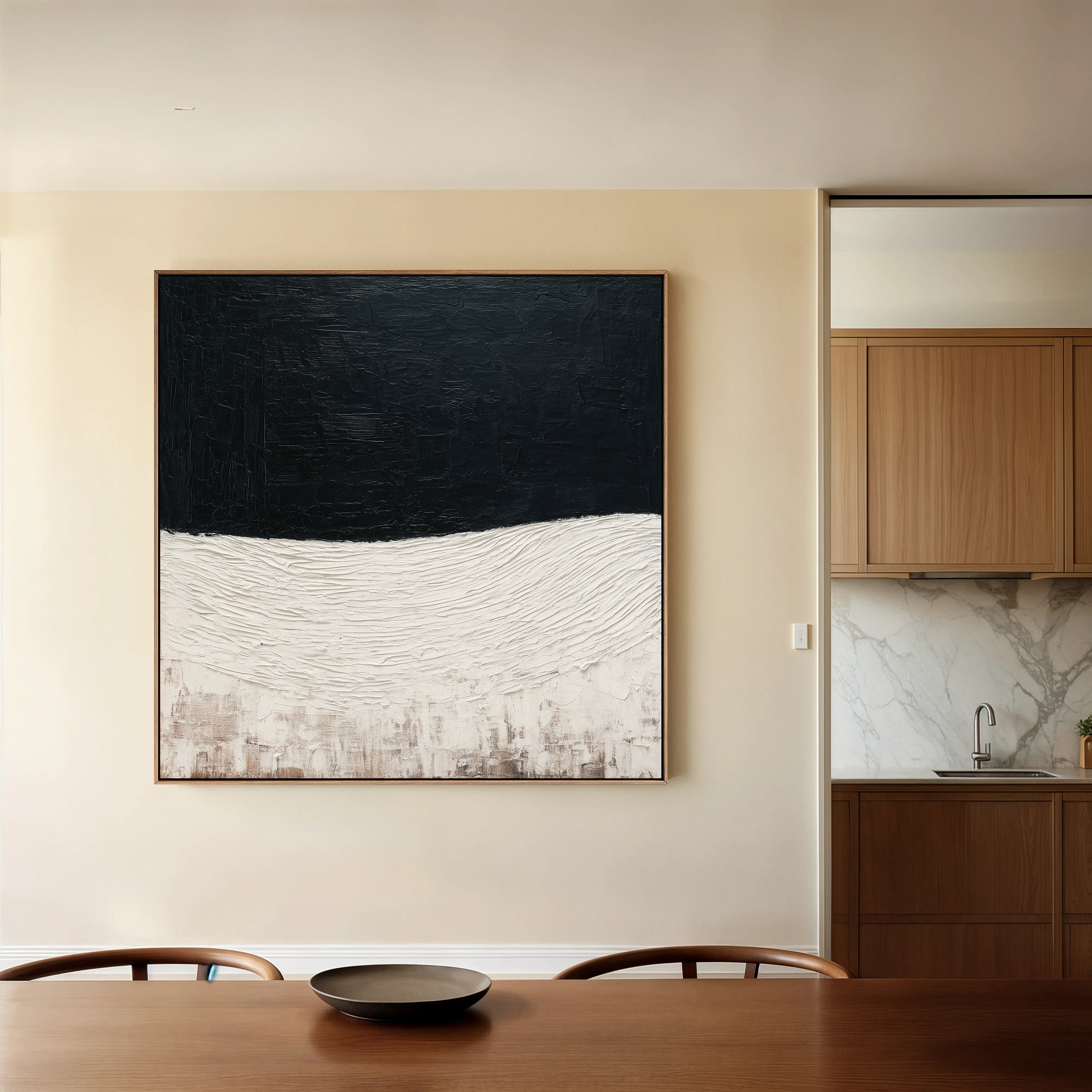 Abstract 861 Canvas Art 60 x 60 cm / Black