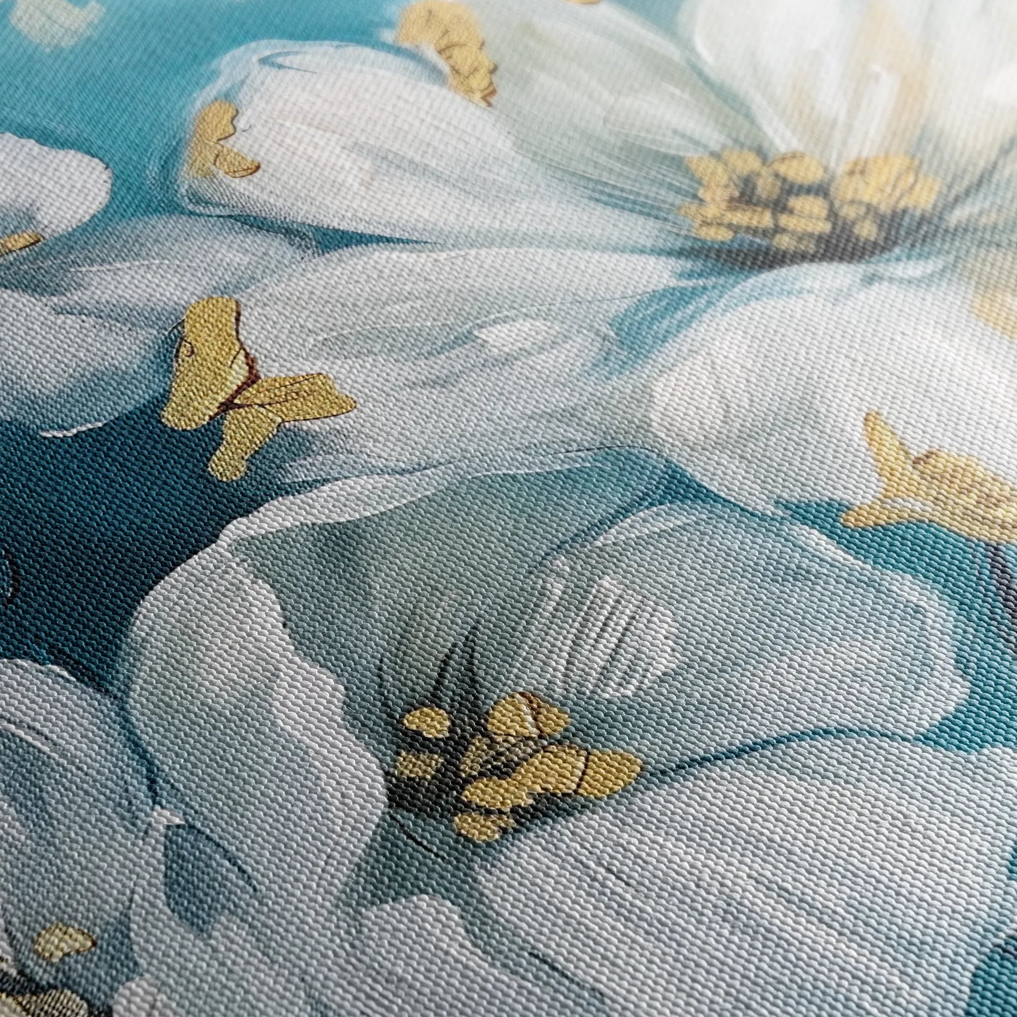 Floral 861 Canvas Art 60 x 40 cm / Black
