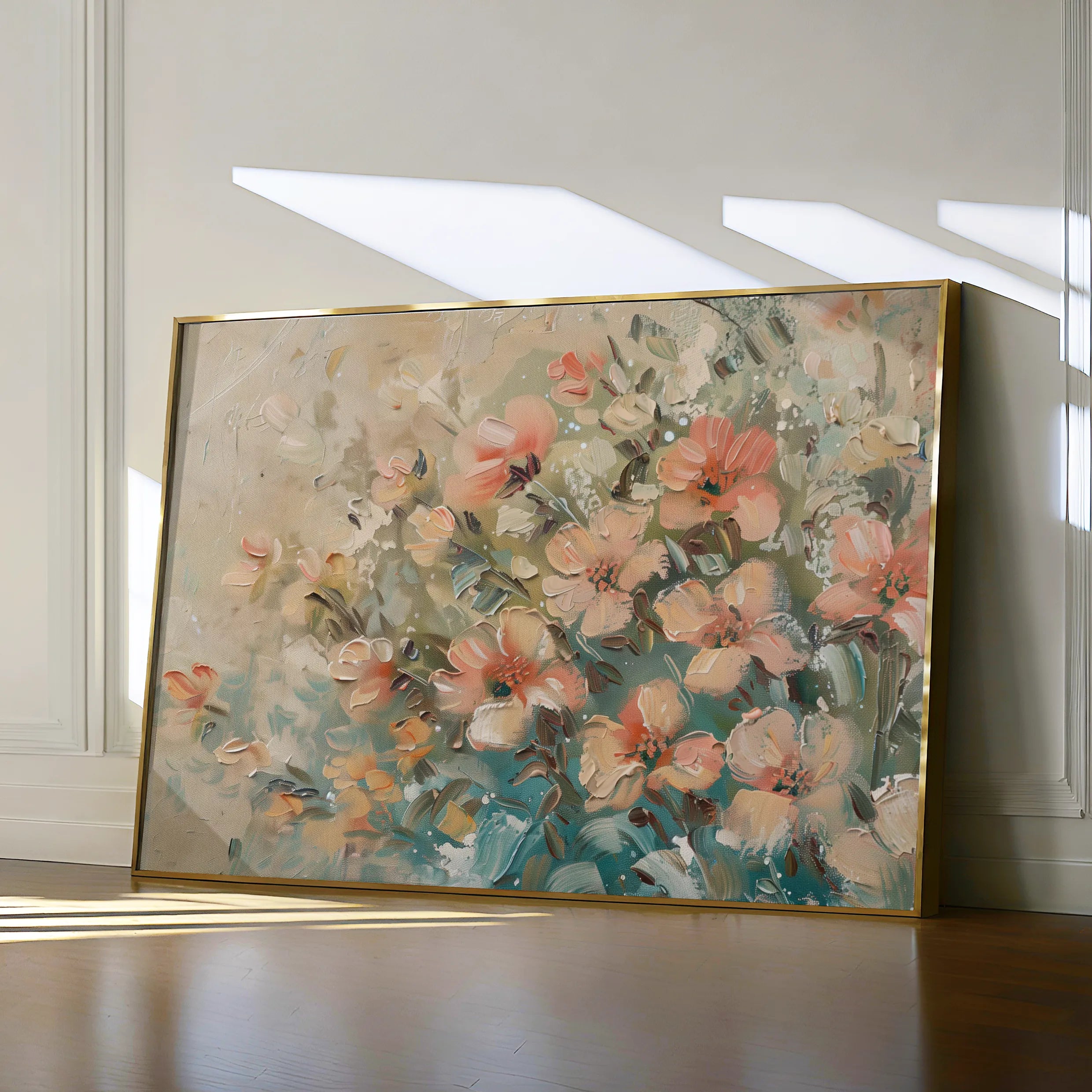 Floral 862 Canvas Art 60 x 40 cm / Black