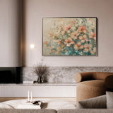 Floral 862 Canvas Art 60 x 40 cm / Black
