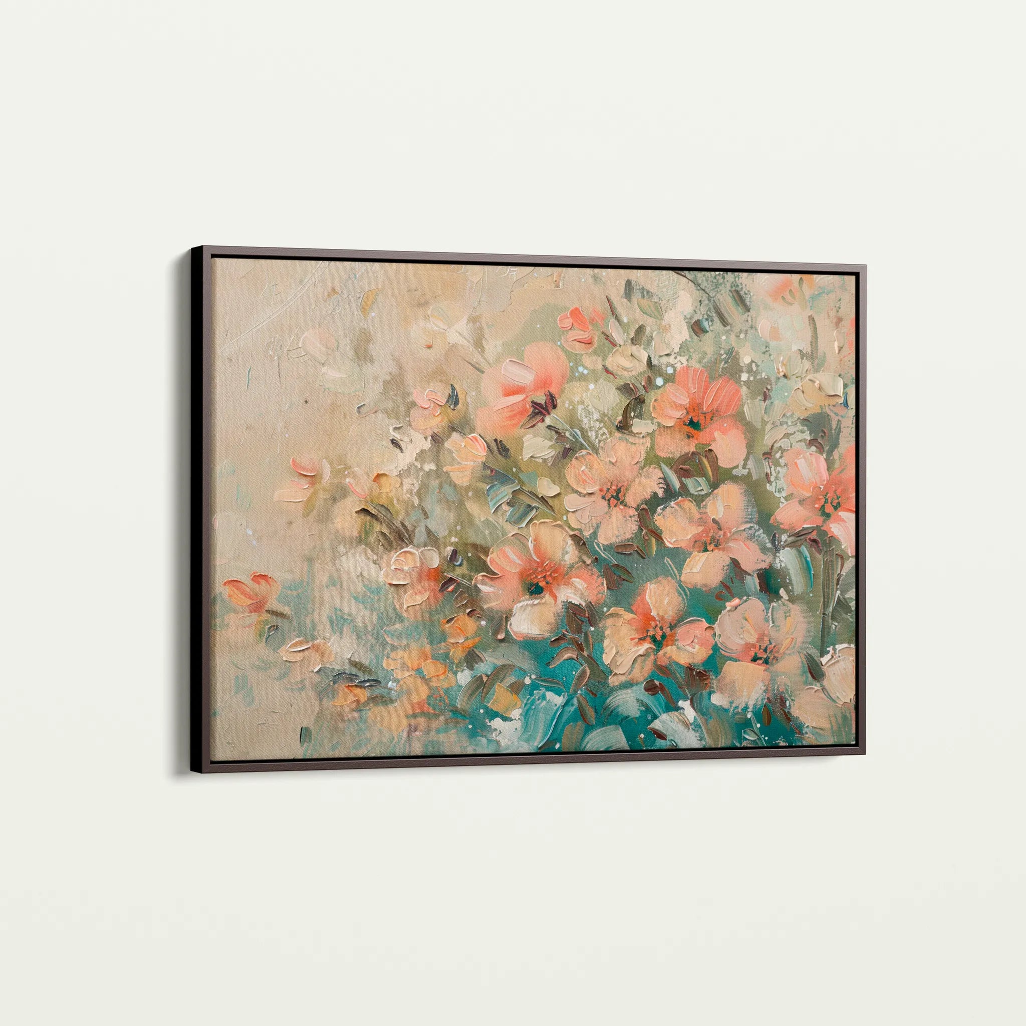 Floral 862 Canvas Art 60 x 40 cm / Black