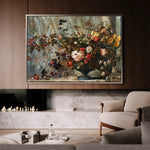 Floral 864 Canvas Art 60 x 40 cm / Black