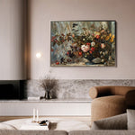 Floral 864 Canvas Art 60 x 40 cm / Black