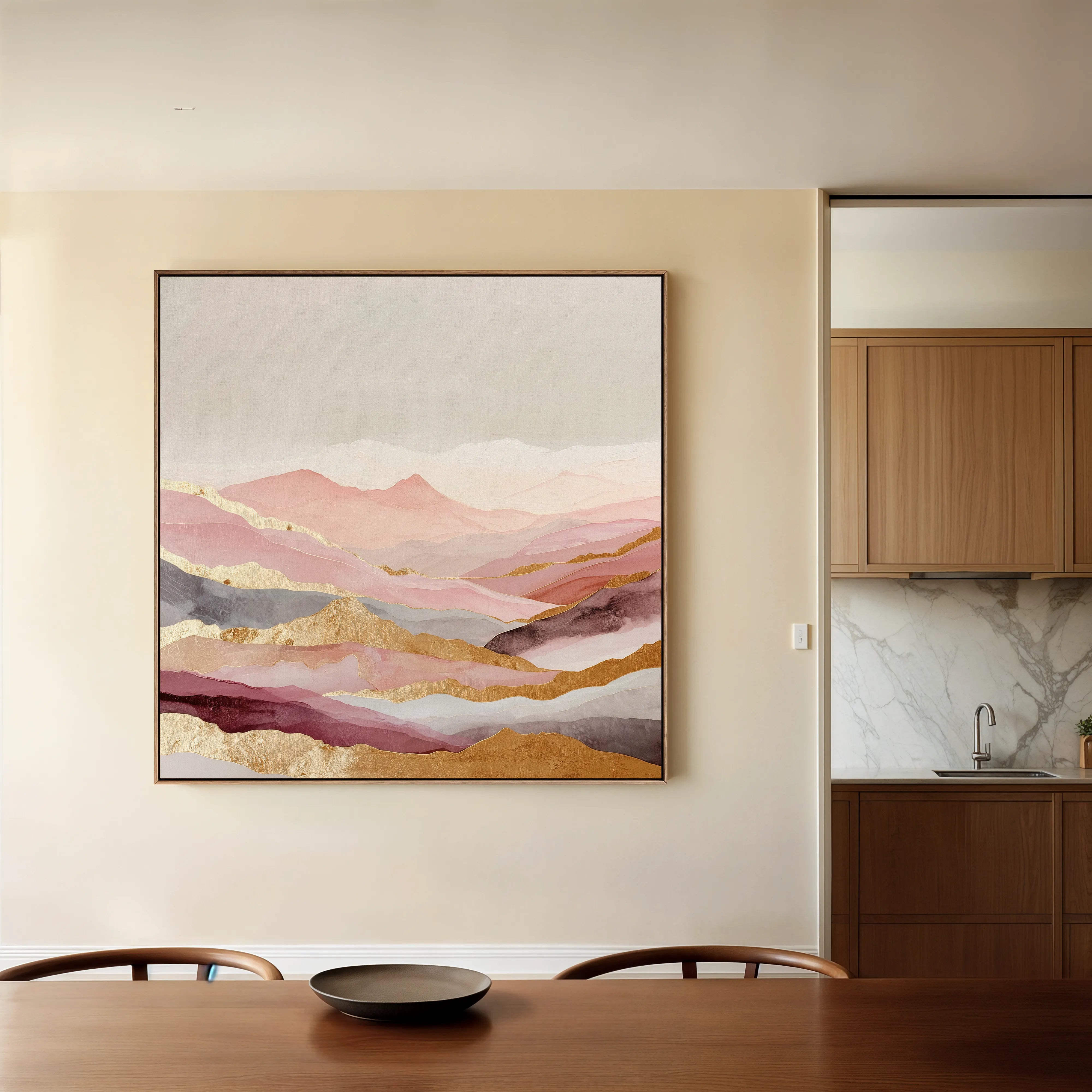 Abstract 866 Canvas Art 60 x 60 cm / Black