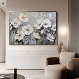 Floral 869 Canvas Art 60 x 40 cm / Black