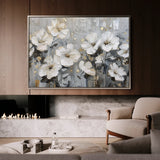 Floral 869 Canvas Art 60 x 40 cm / Black