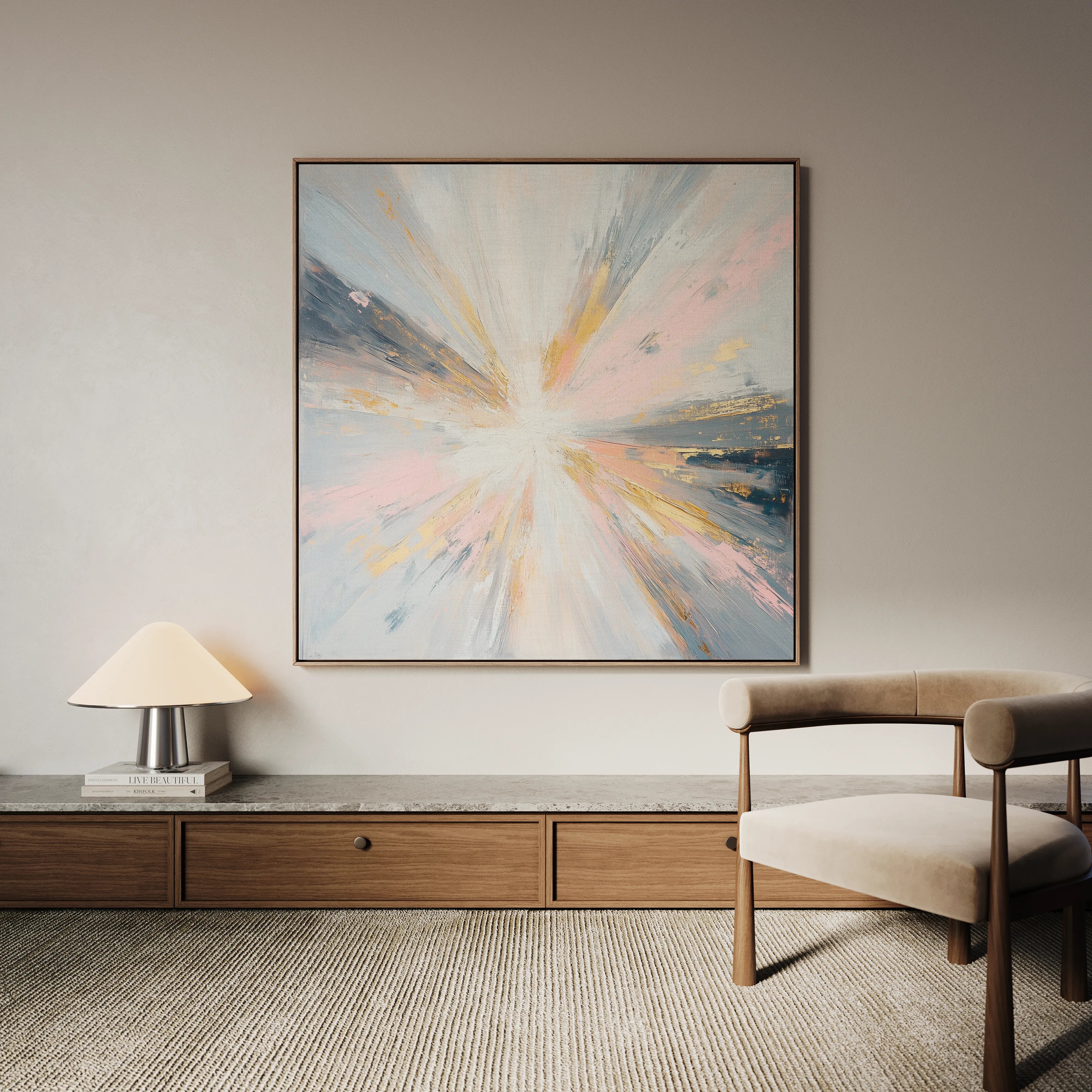 Abstract 871 Canvas Art 60 x 60 cm / Black