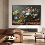 Floral 871 Canvas Art 60 x 40 cm / Black