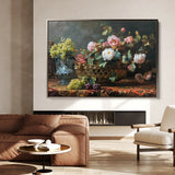 Floral 871 Canvas Art 60 x 40 cm / Black