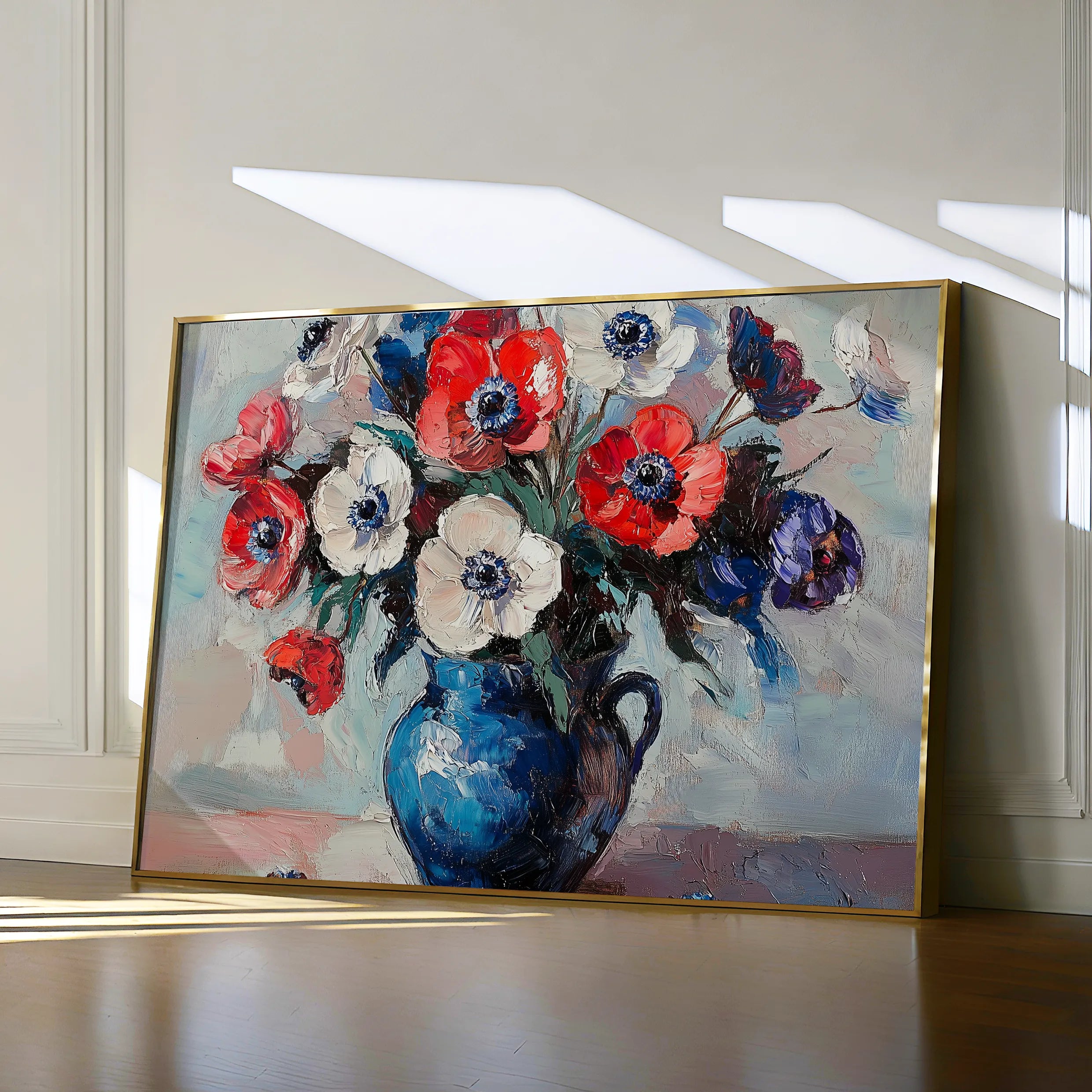 Floral 874 Canvas Art 60 x 40 cm / Black