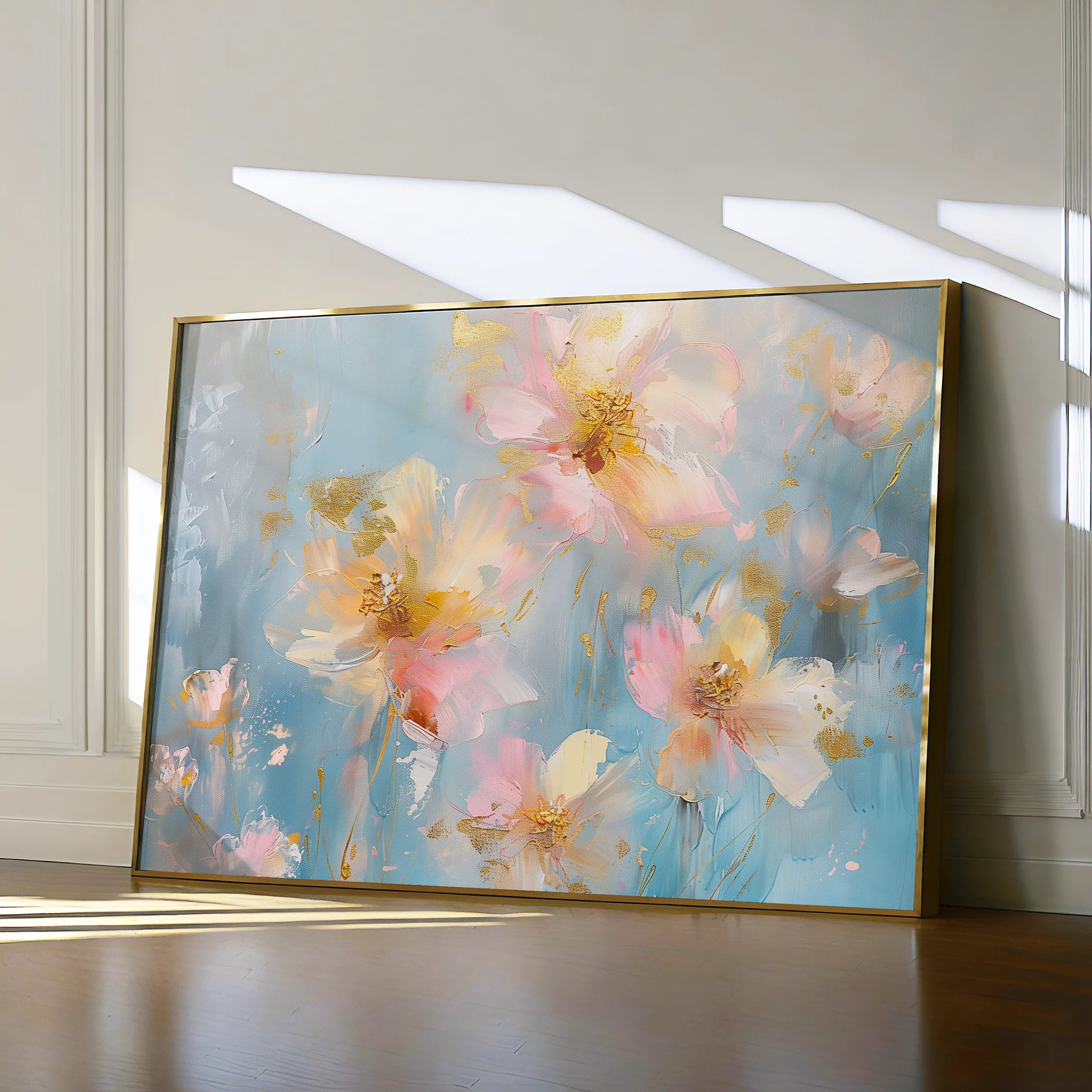 Floral 875 Canvas Art 60 x 40 cm / Black