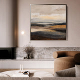 Abstract 876 Canvas Art 60 x 60 cm / Black